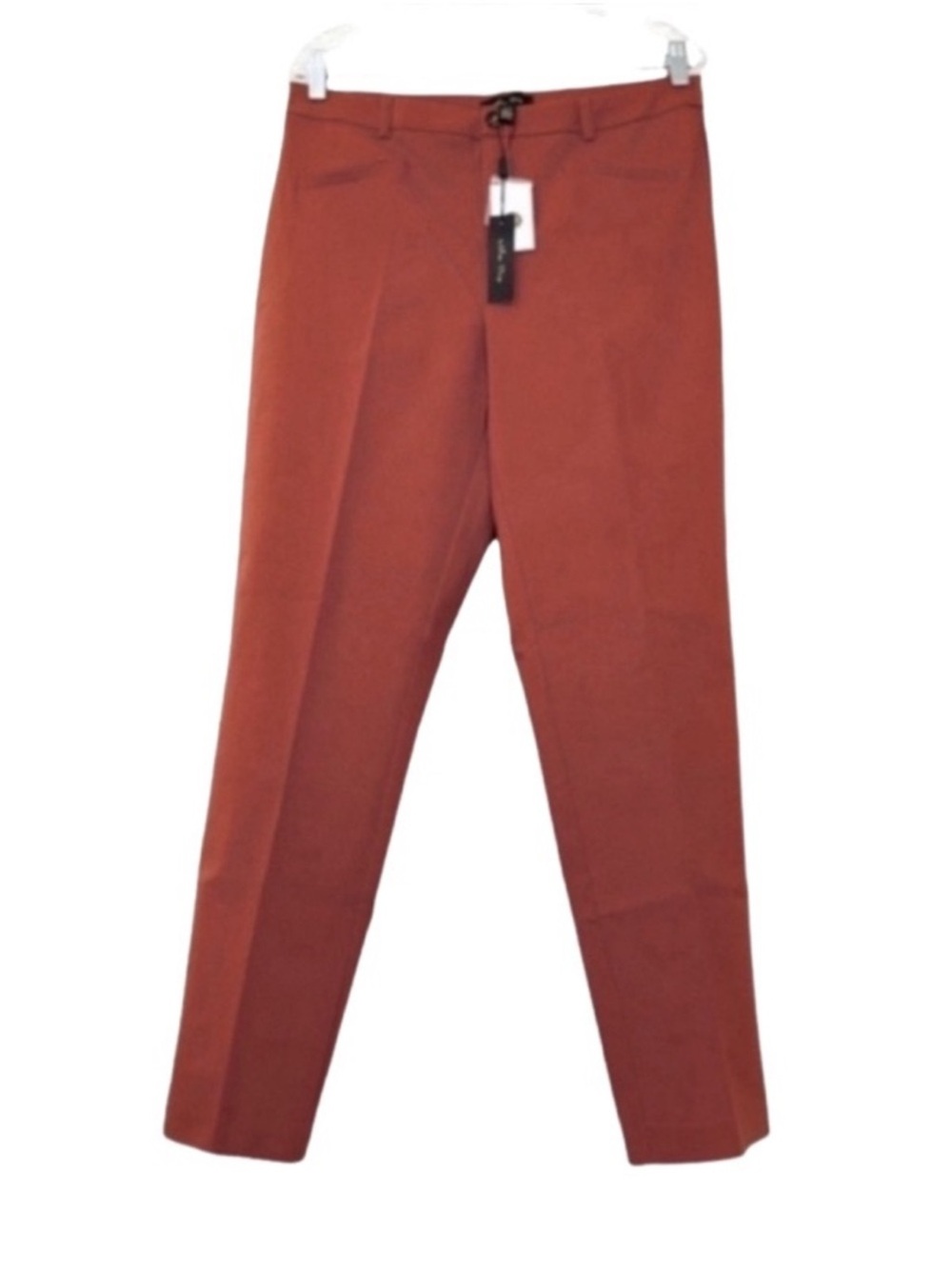 NEW Melissa Paige High Rise Ankle Pants Canyon Orange Brown Size M